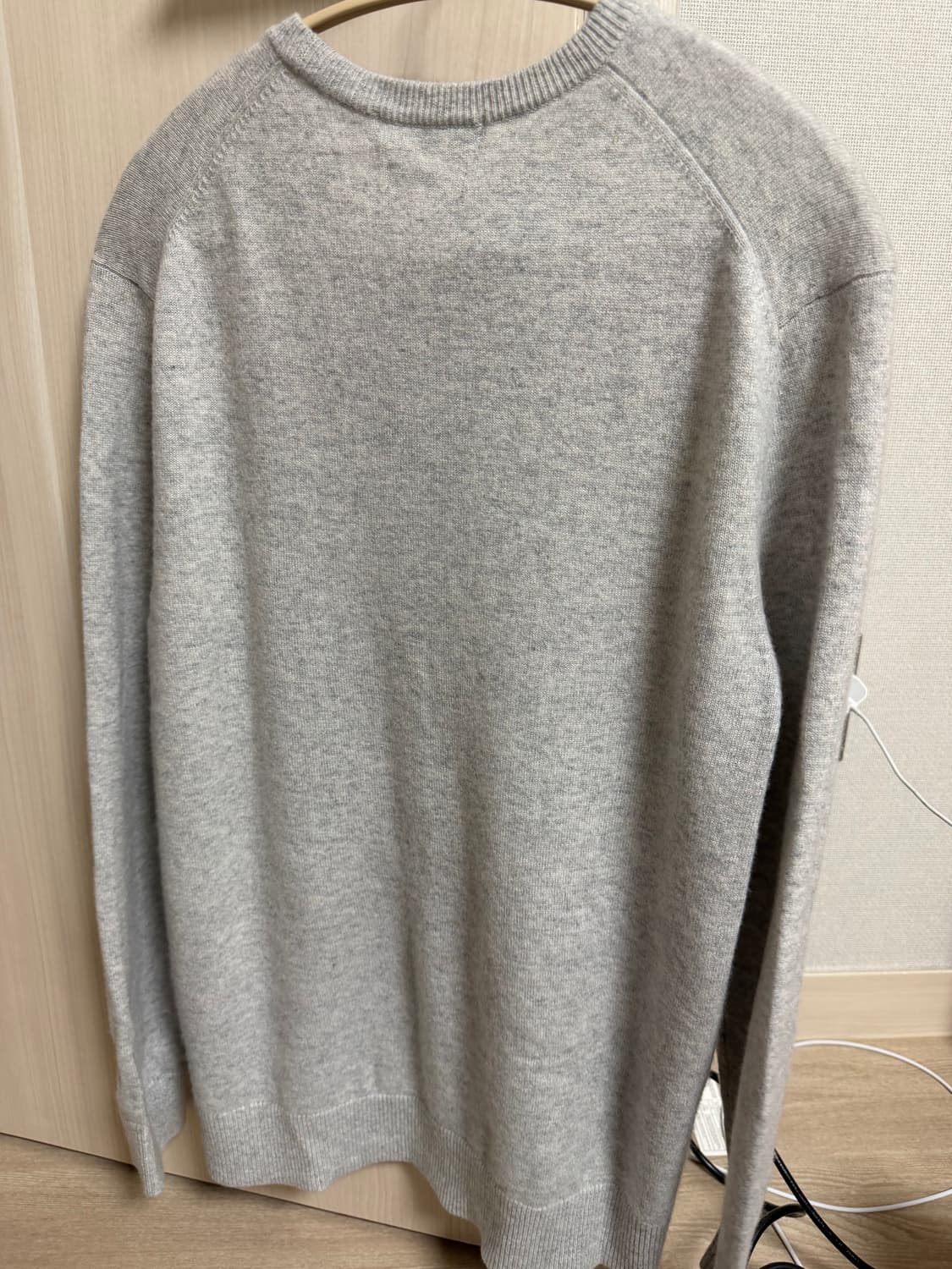 빈폴 캐시미어 100% 크루넥 니트 라이트 그레이 상품이미지2