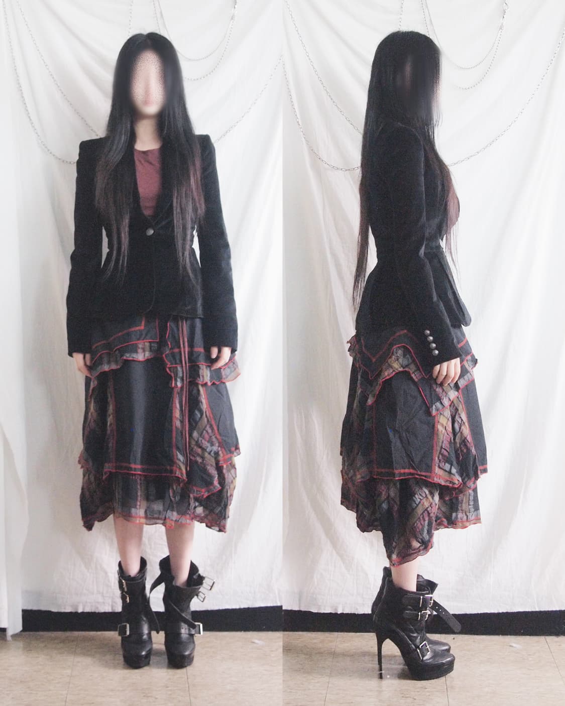 alice+olivia 벨벳 스웨이드 크롭컷 슬림핏 블레이져 상품이미지1