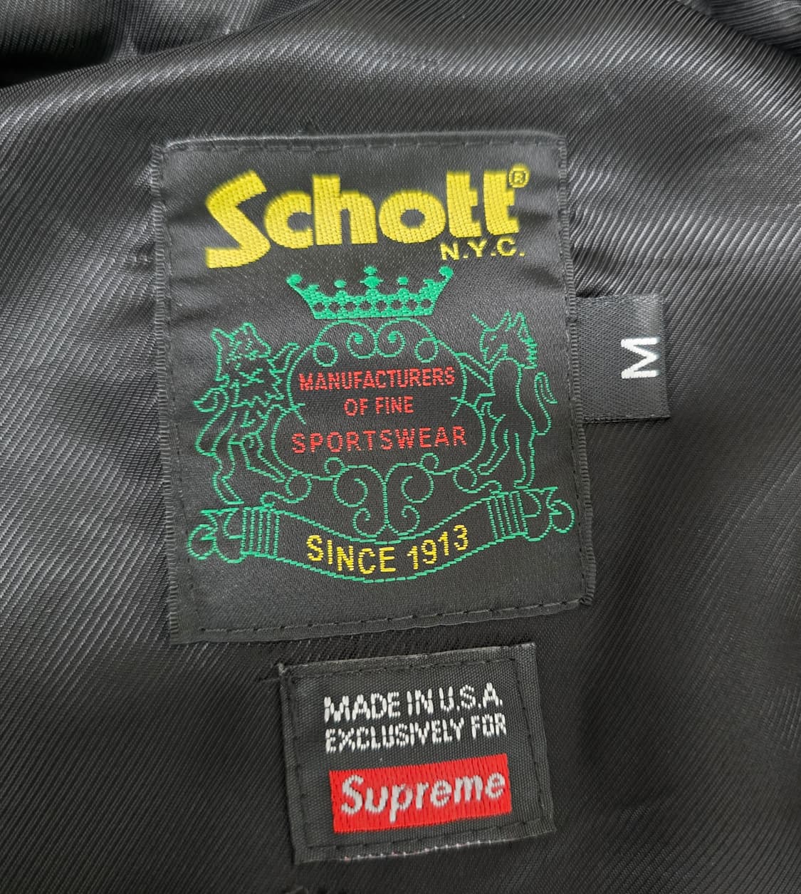 24SS 슈프림 쇼트 레더 봄버 자켓 블랙 M사이즈 상품이미지3