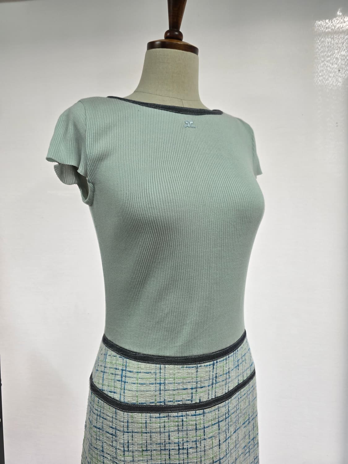 Courreges 꾸레쥬 롱 니트 원피스 38 상품이미지5