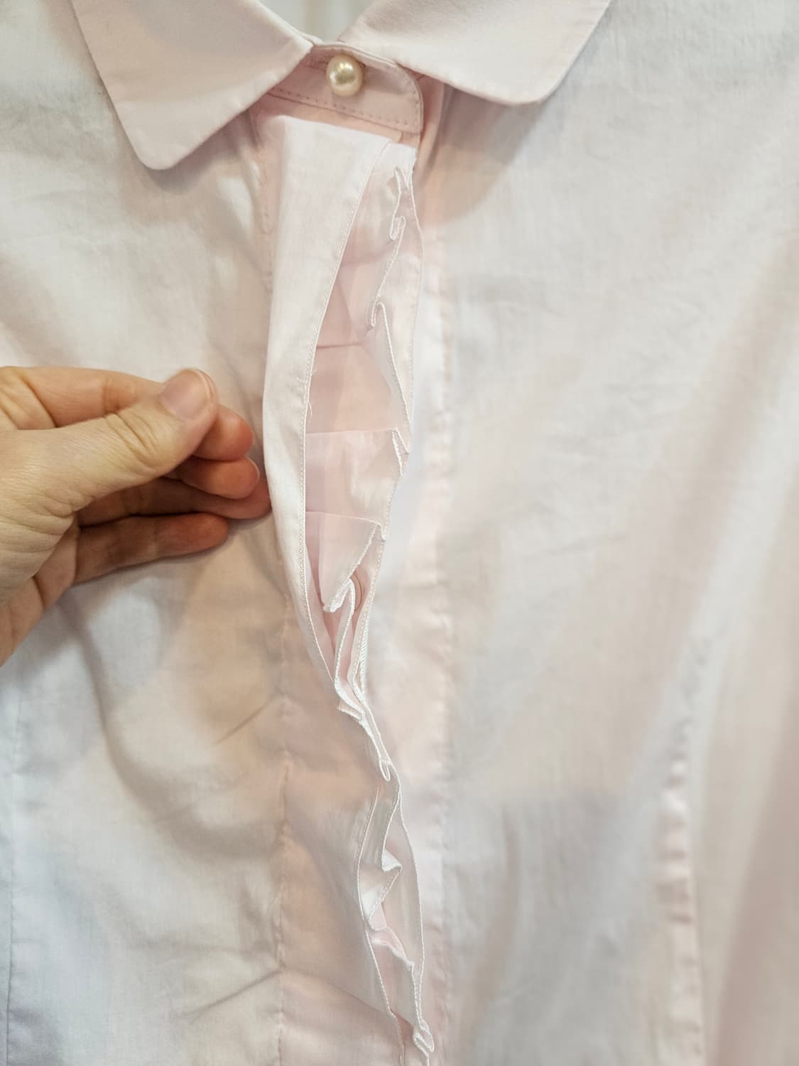 레니본 연핑크 블라우스 상품이미지5