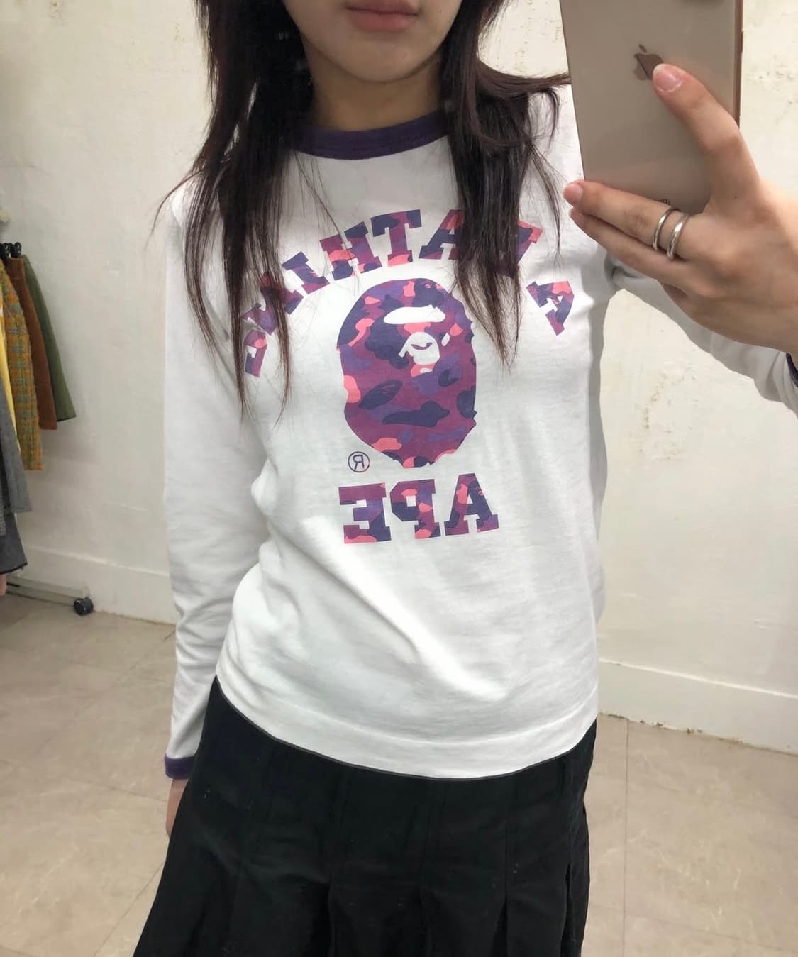 딱붙핏 베이프 링거 롱슬리브 티셔츠 상품이미지2