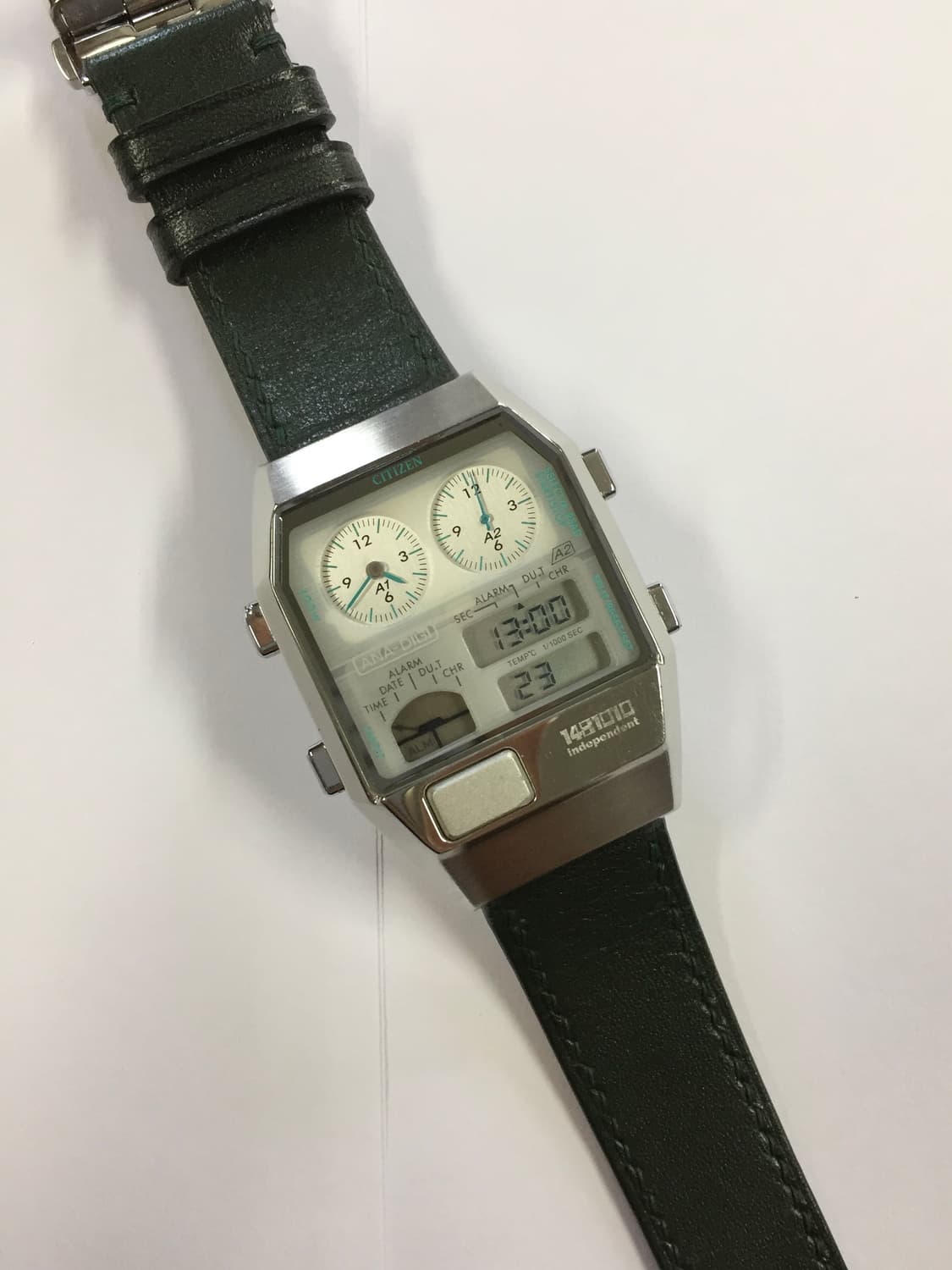 80s citizen ana-digi temp green 상품이미지1