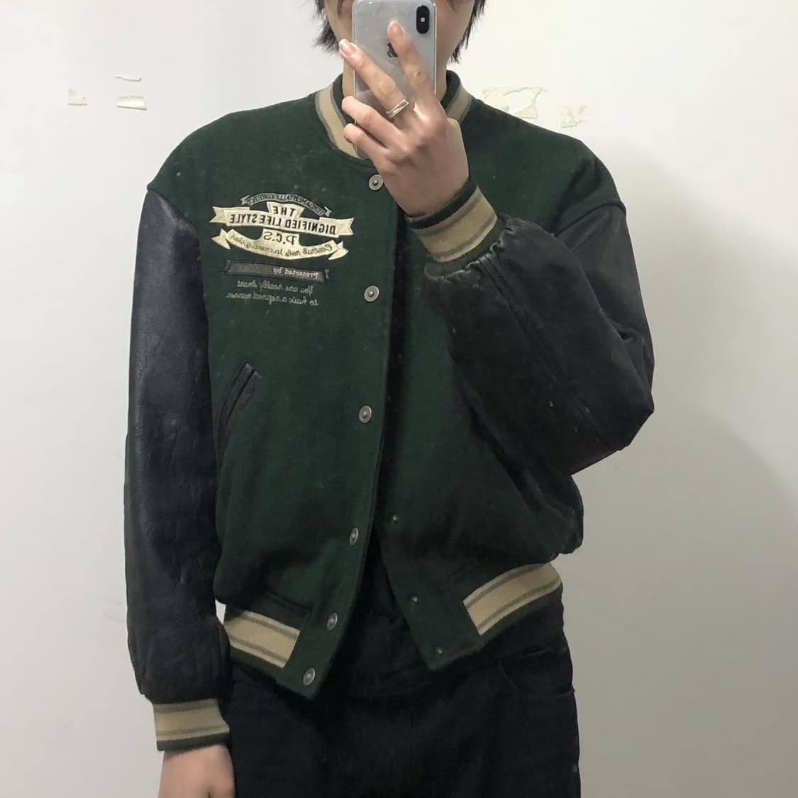 파치노 재팬 빈티지 레더 바시티 자켓  상품이미지3