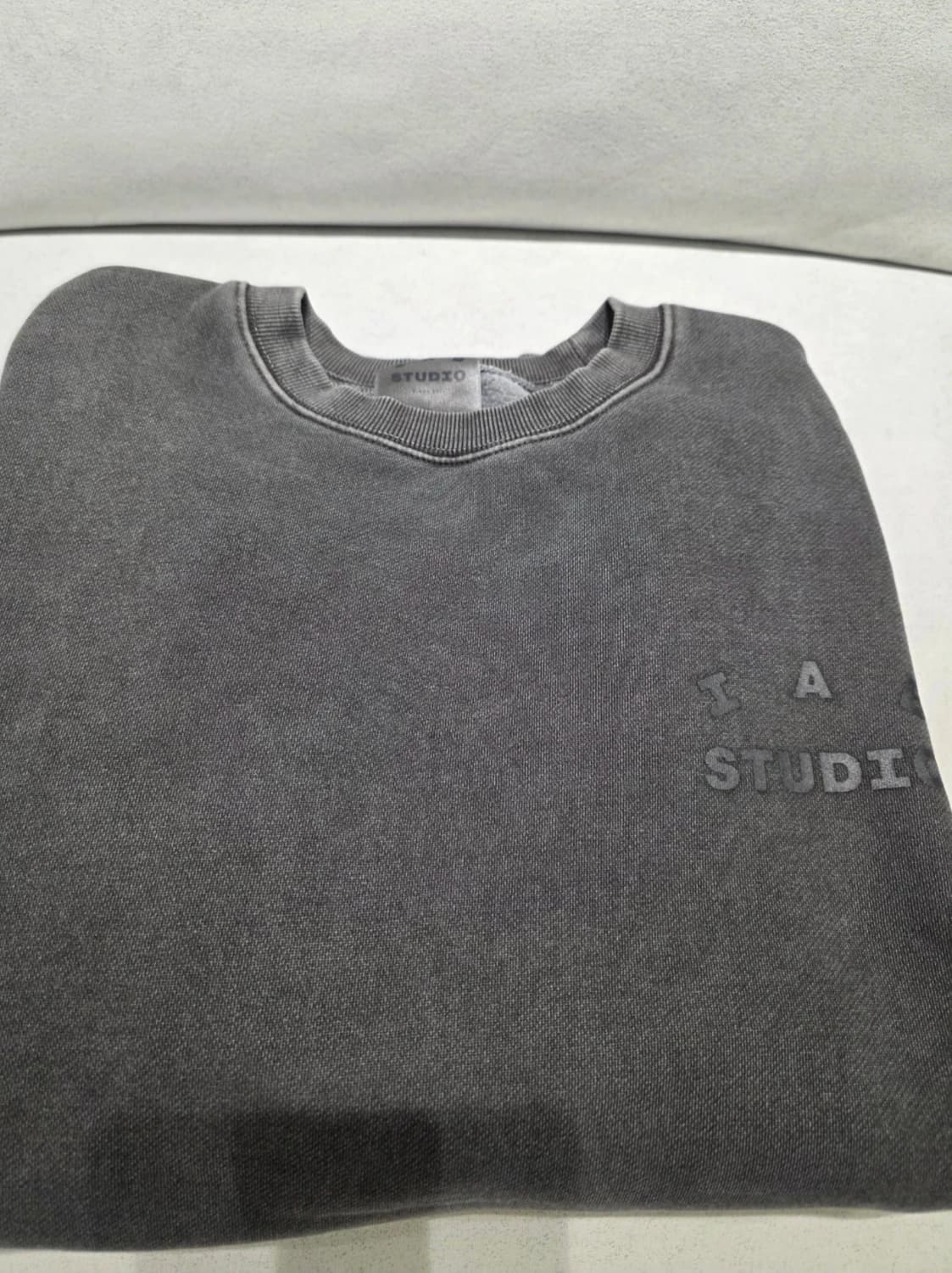 아이앱 스튜디오 피그먼트 스웨트셔츠 블랙 XL 상품이미지3