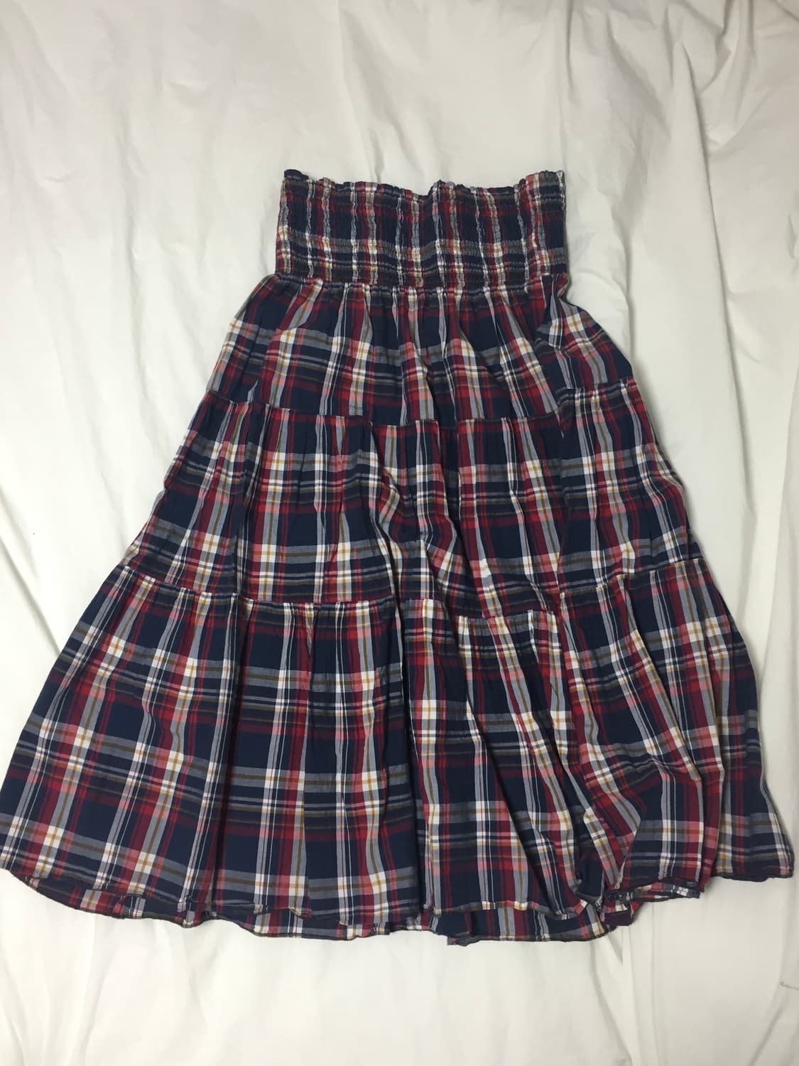 빈티지 체크 패턴 스커트 상품이미지1