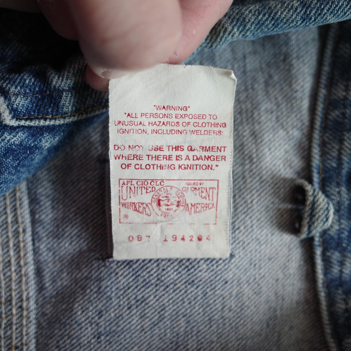 90s 칼하트 MADE in USA 데님 트러커 자켓 XL 상품이미지7