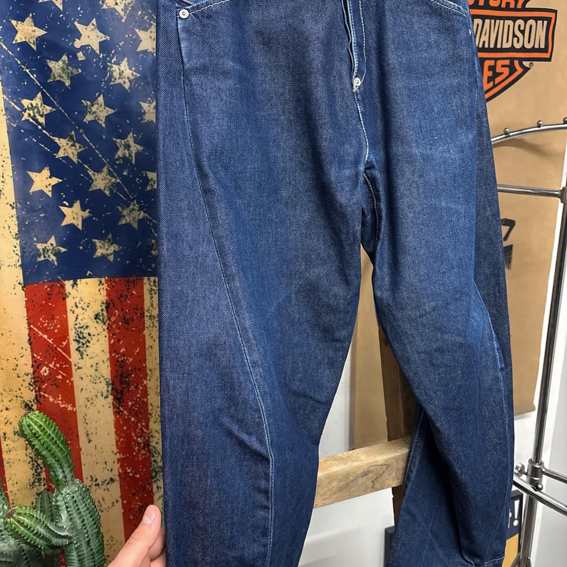 00s 리바이스 3D 커브드 생지 데님팬츠 백스트랩 원포켓 N547 상품이미지5