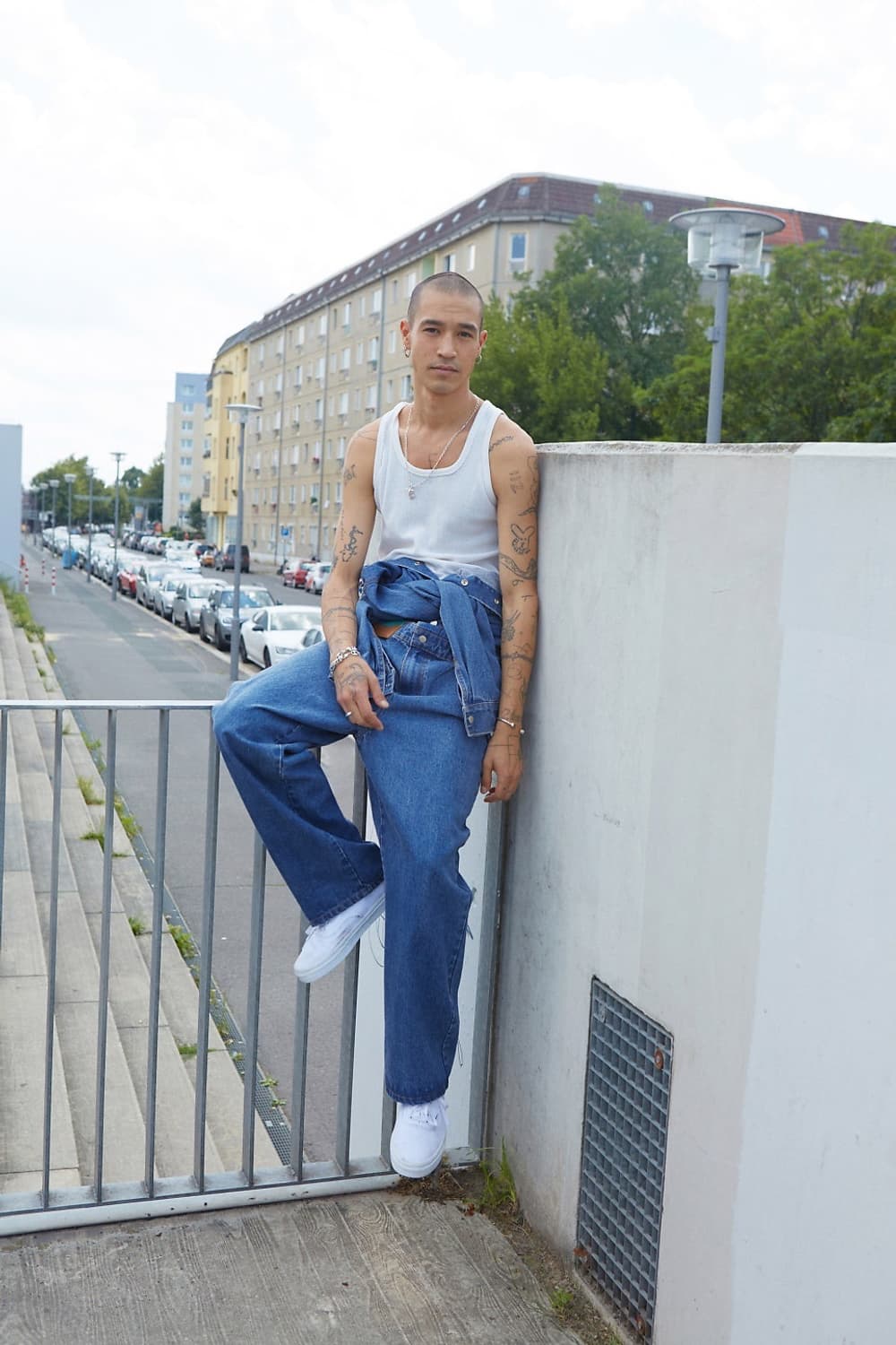 인스턴트펑크 점프수트 오버롤 블루 L (3) 상품이미지4