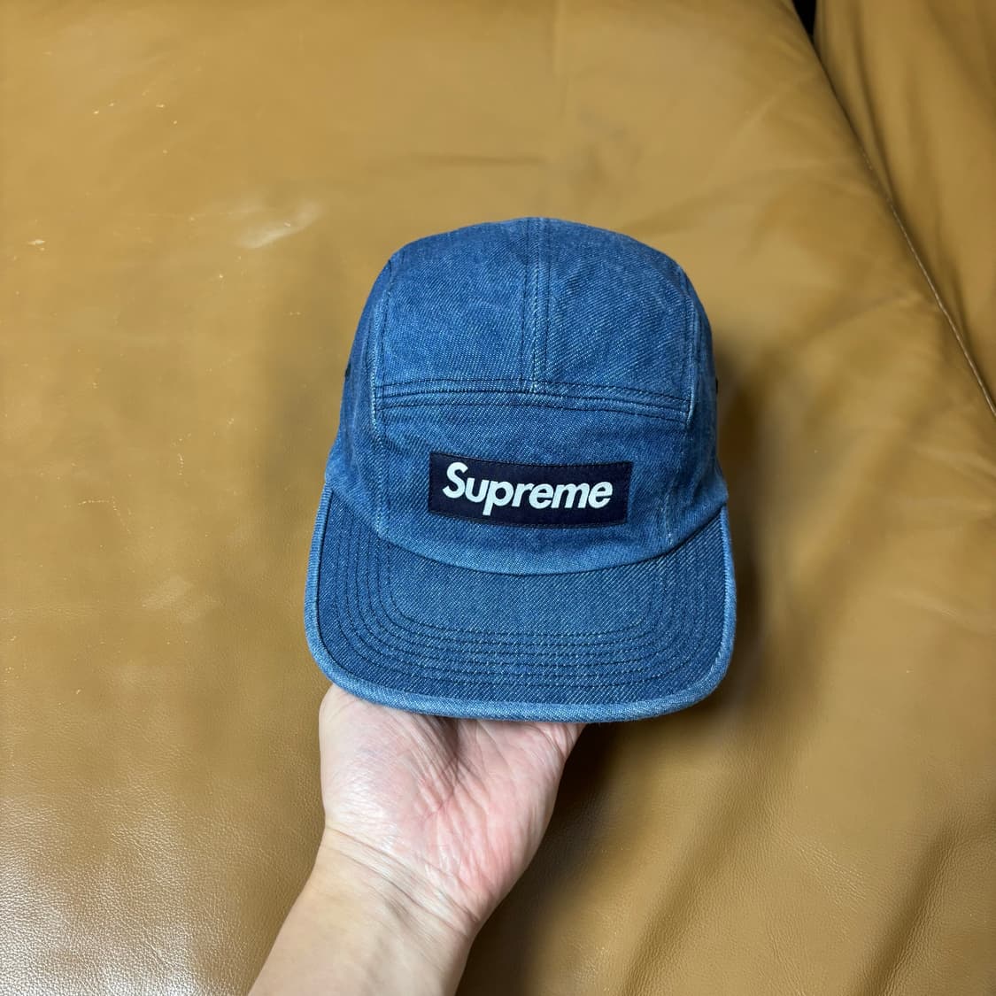 슈프림 캠프캡 모자 박스로고 데님 상품이미지2