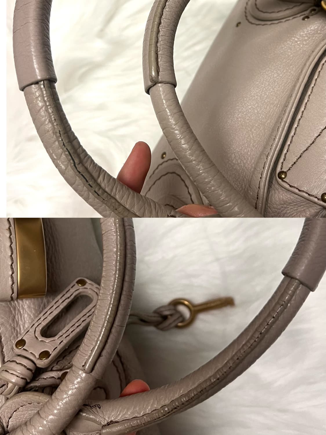 Chloe 끌로에 패딩턴 그레이 레더 아카이브 자물쇠 토트백 상품이미지10