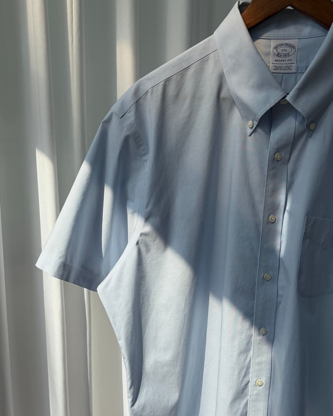 [XL]브룩스브라더스 리젠트핏 수피마 코튼 반팔 셔츠 상품이미지4