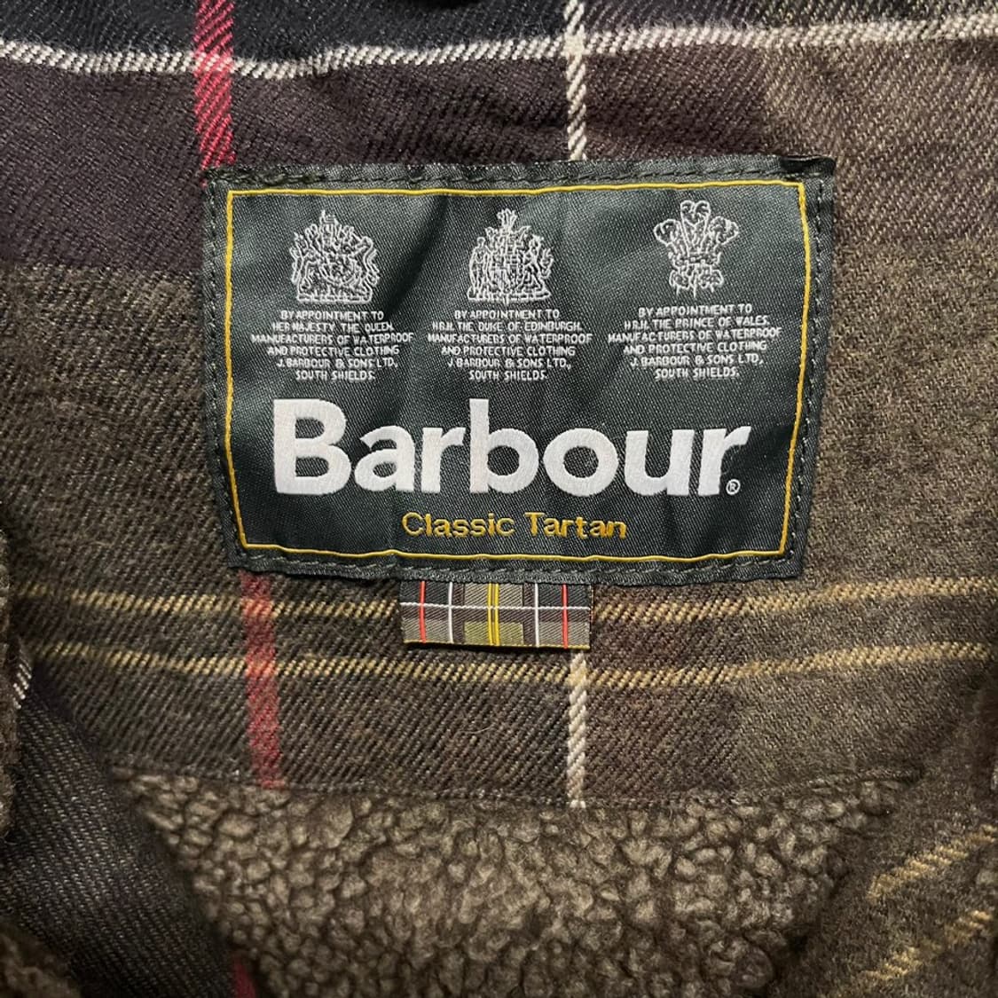 바버 쉐르파 라이닝 클래식 타탄 왁스 코튼 자켓 파카 N000 상품이미지7