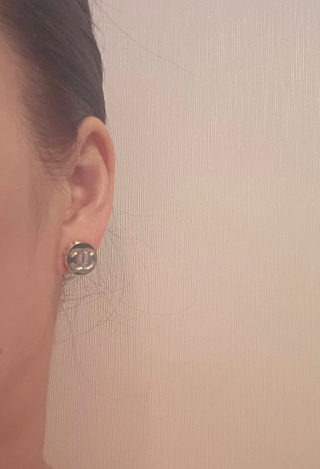 샤넬 코인단추 금장 스터드 귀걸이 업사이클링 상품이미지8