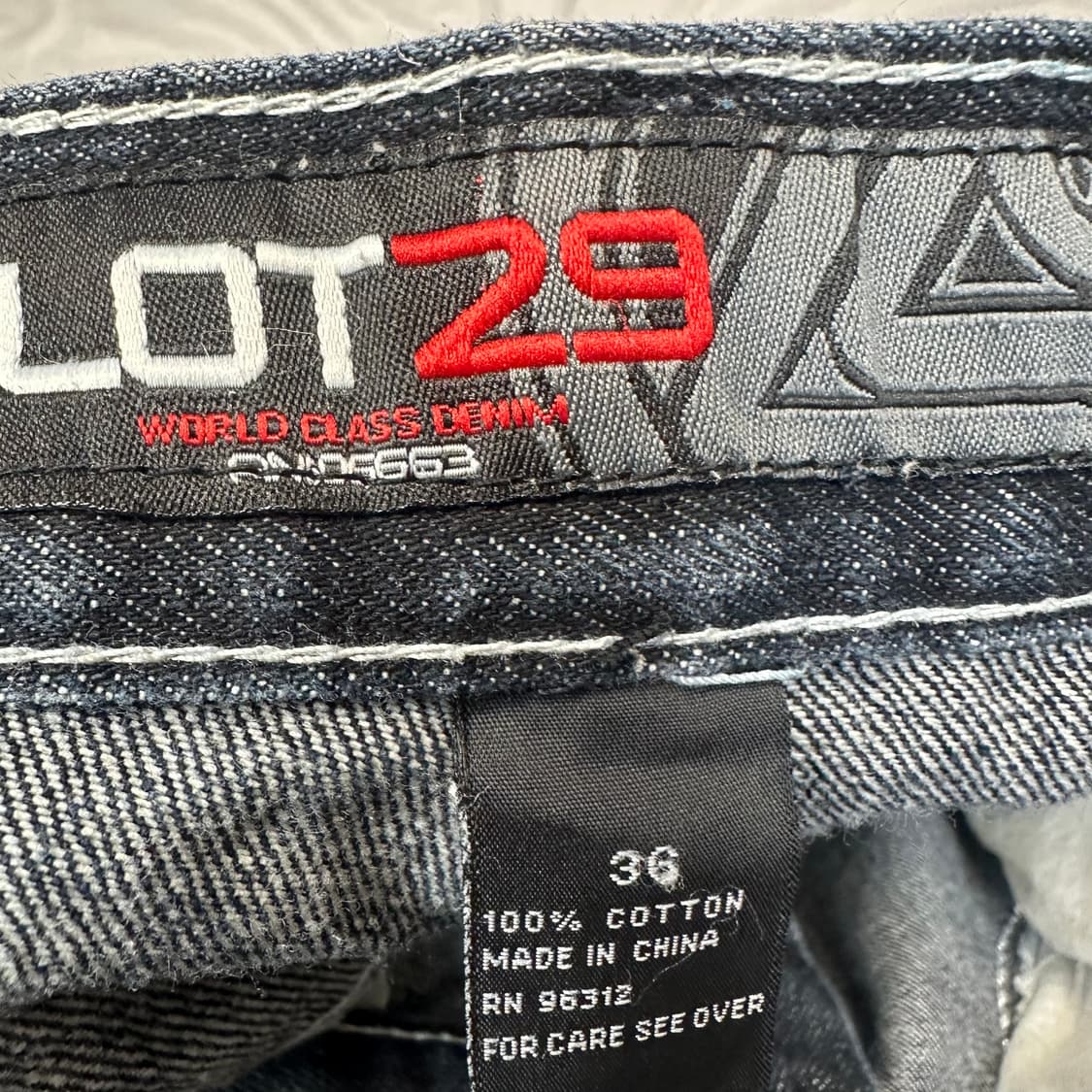 Lot29 화이트 스티치 진청데님팬츠 34 상품이미지5