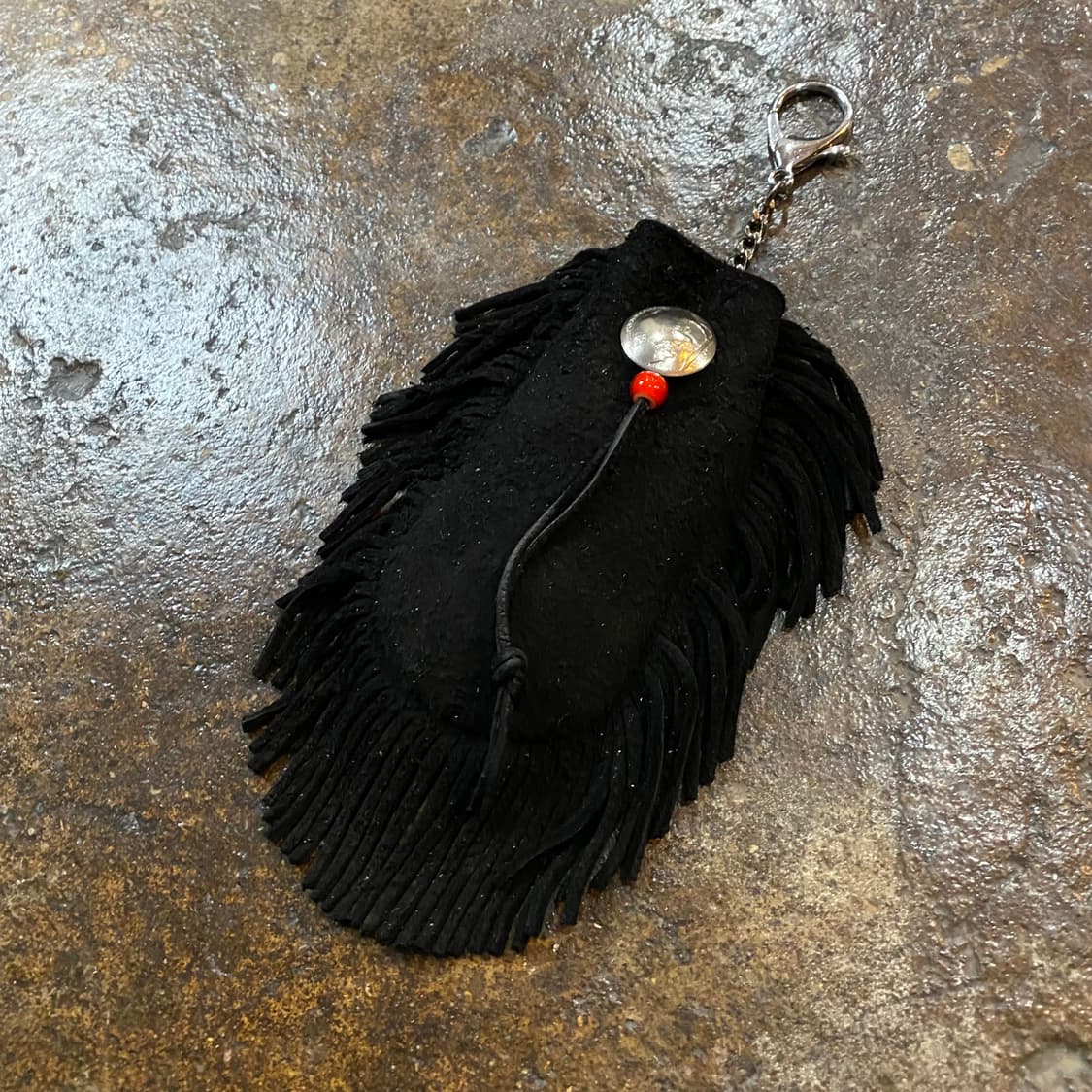 사슴가죽 스웨이드 프린지 키링 파우치 상품이미지2