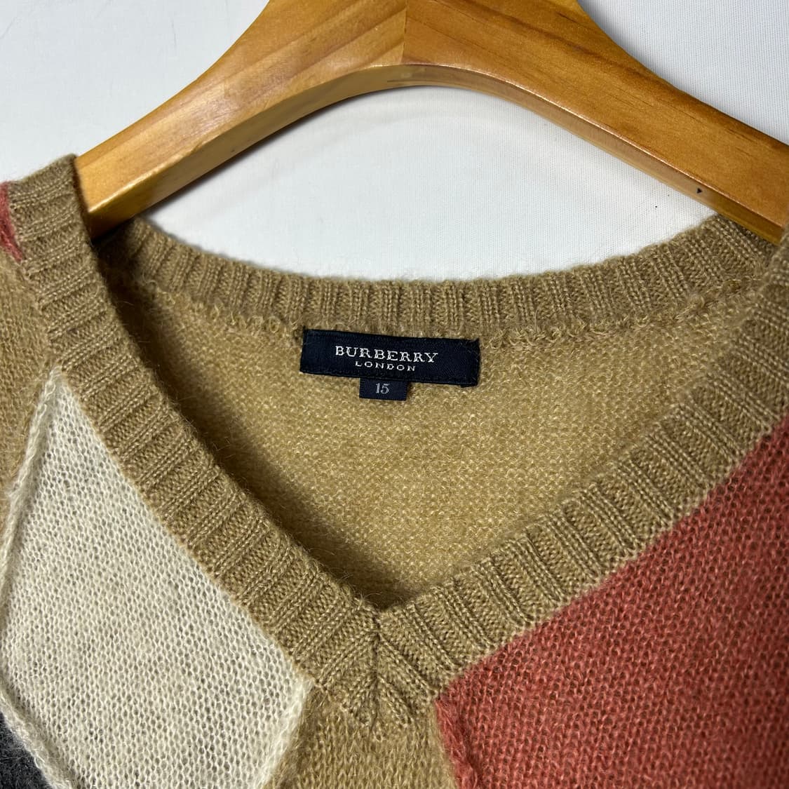 [BURBERRY] 버버리 런던 아가일 브이넥 니트 베스트 상품이미지5