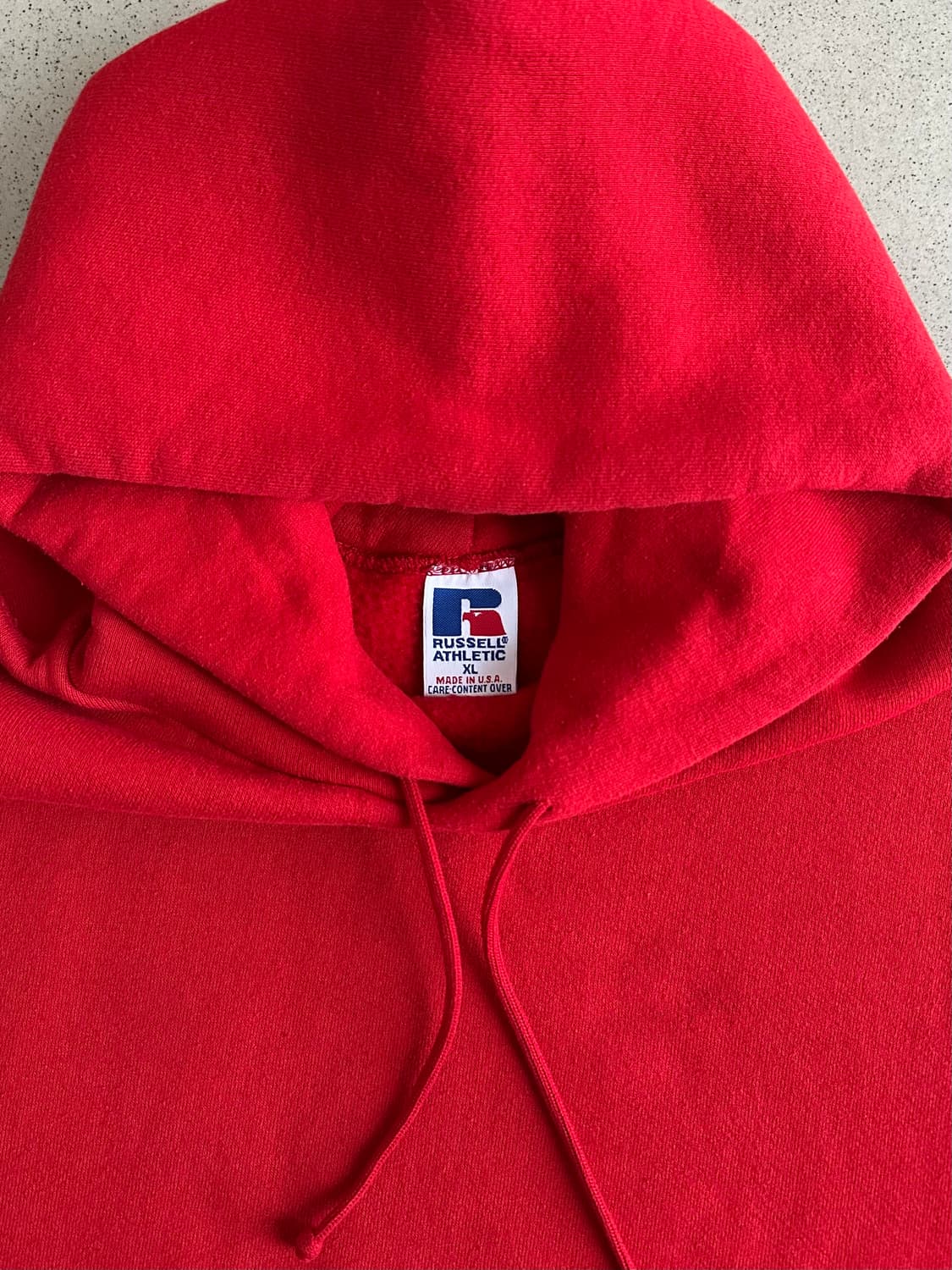 90s 빈티지 러셀 후드 레드 XL USA 상품이미지6