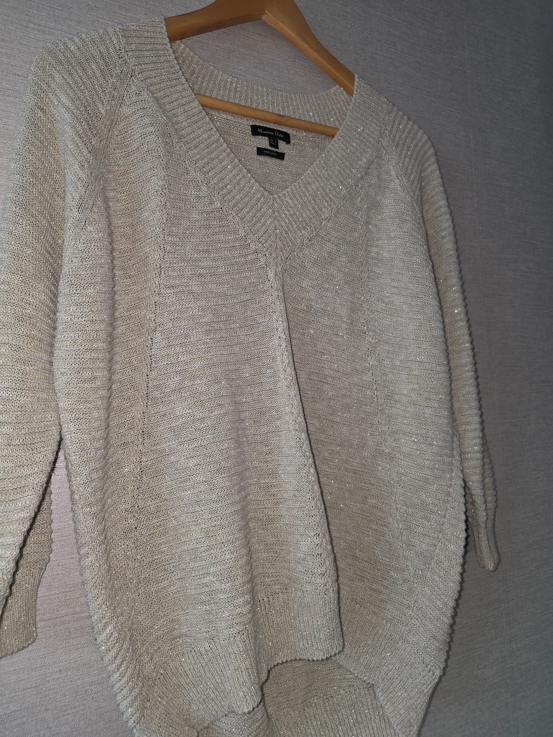 Massimo dutti 마시모두띠 연베이지 글리터 니트 Made in  상품이미지6