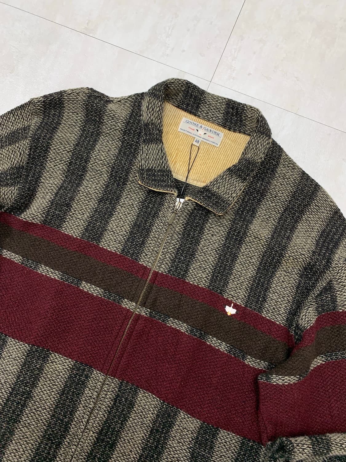 Goose&gander 패턴 니트 집업 #230 상품이미지2