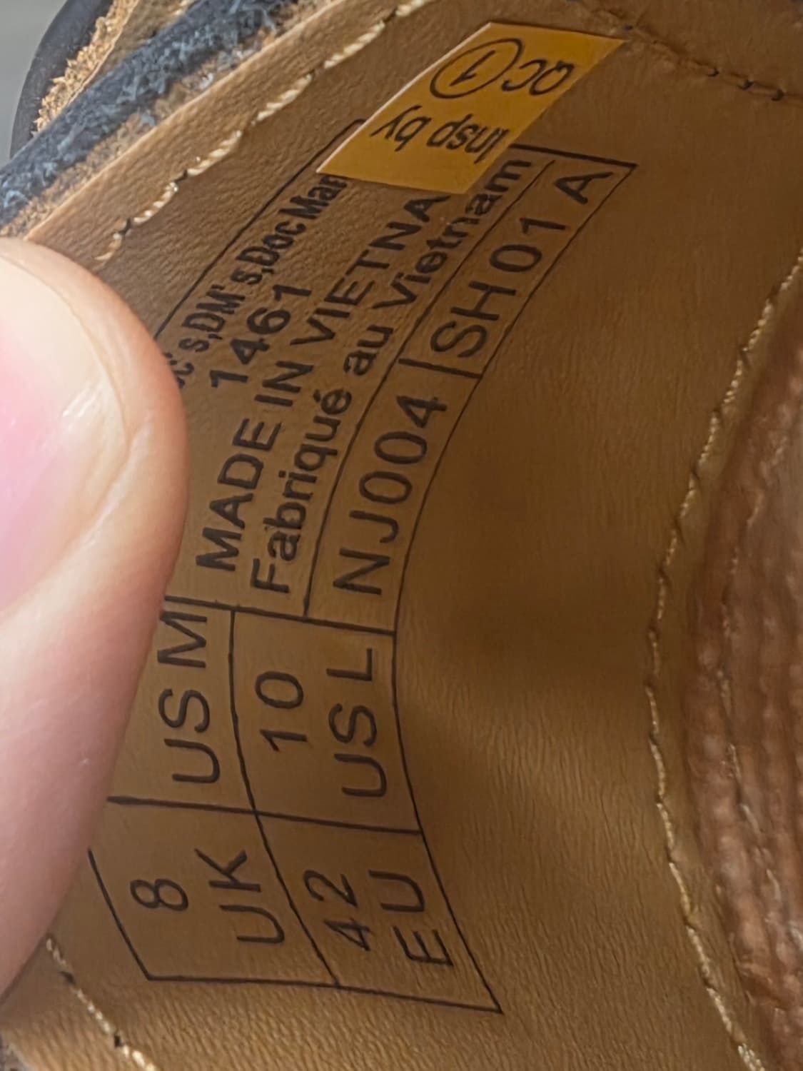 UK8 270 닥터마틴 1461 스무스 블랙 3홀 상품이미지4