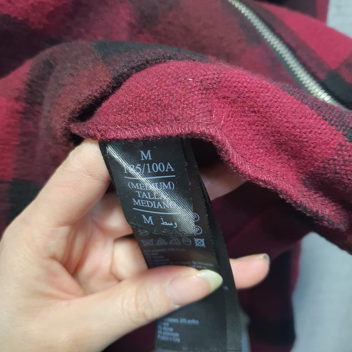 올세인츠 레드 체크 울 집업 자켓  상품이미지6