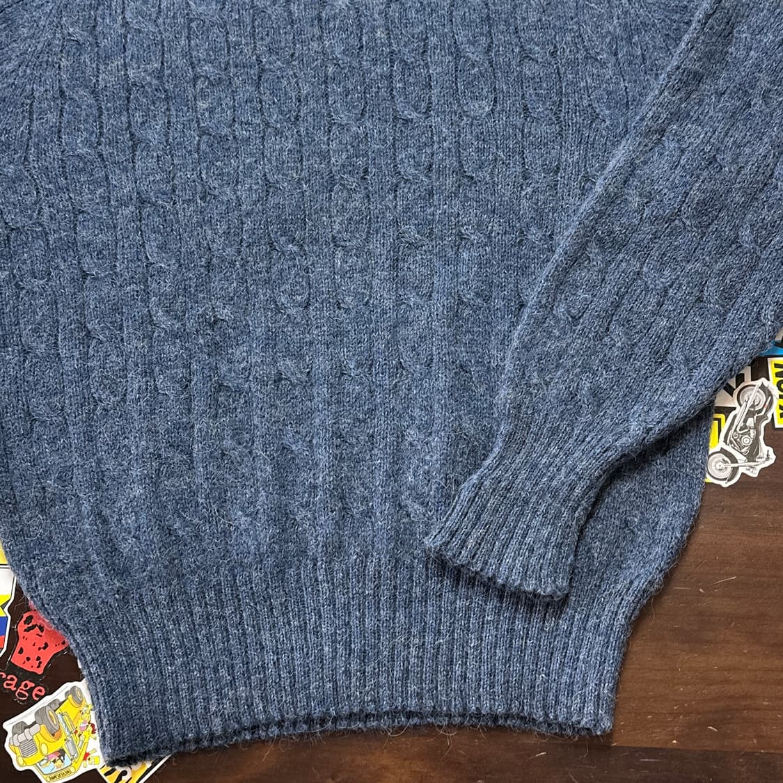 90s 폴로 랄프로렌 울 케이블 니트 스웨터 M 상품이미지4