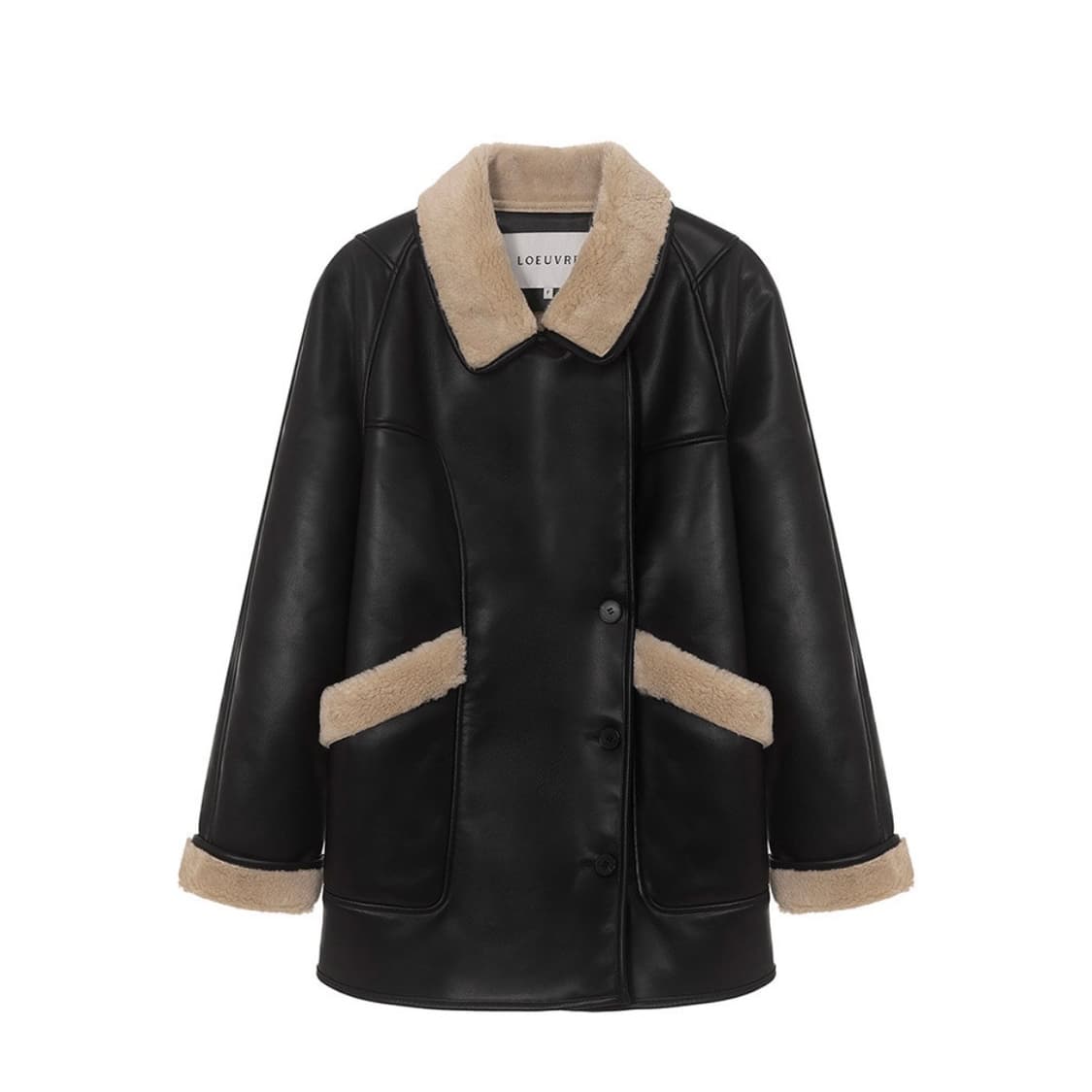 루에브르 레더 시어링자켓 상품이미지7