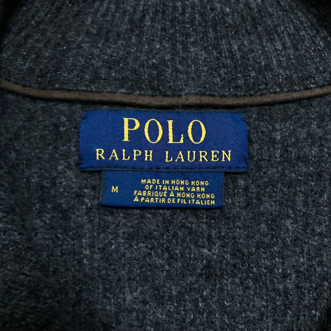 폴로 랄프로렌 차콜 미니멀 하프 집업 니트 상품이미지2