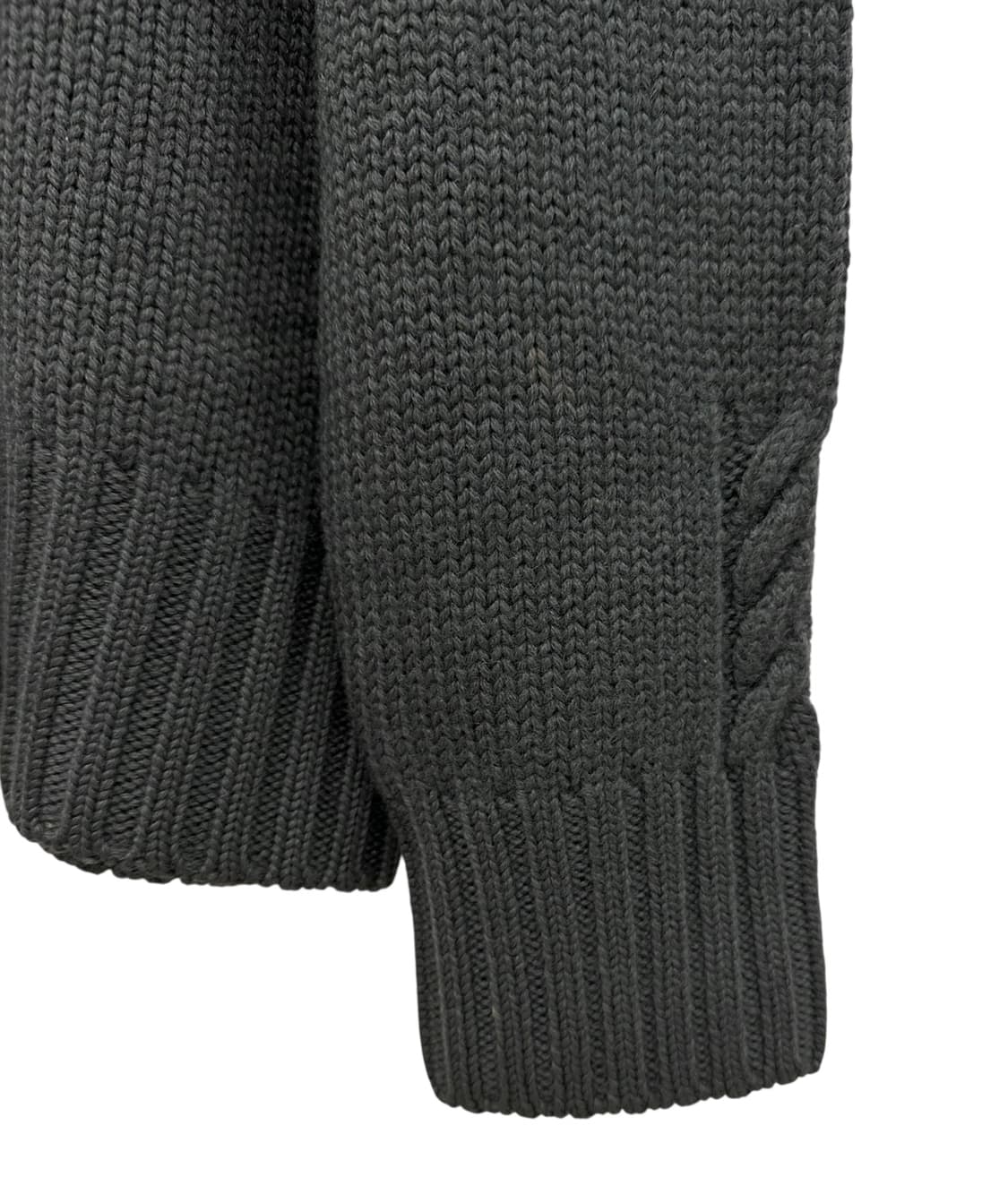 리바이스 울 꽈배기 니트 카키그레이 (XL) 상품이미지5