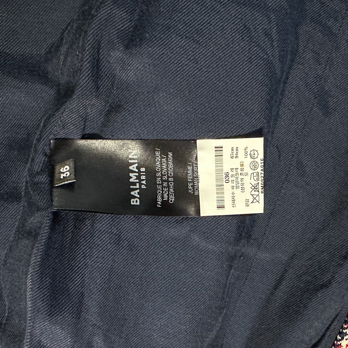 BALMAIN 발망 하운드투스 체크 미니스커트 36사이즈 상품이미지3