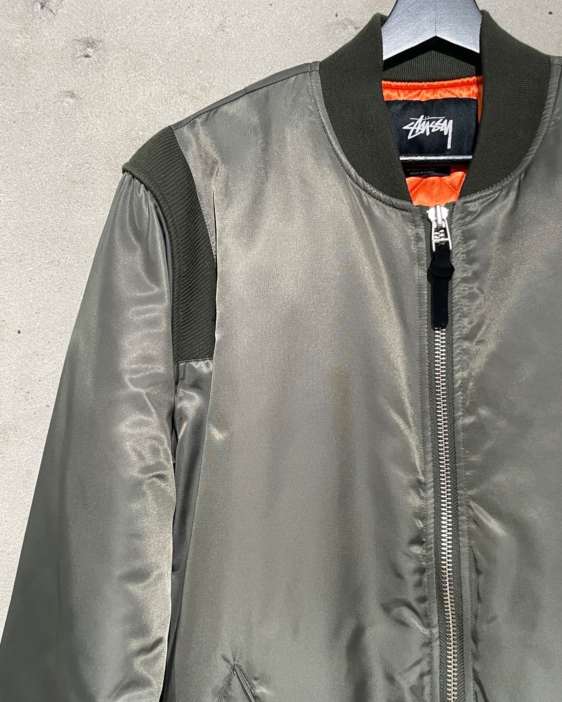 스투시 올리브 ma-1 나일론 봄버 자켓 상품이미지2