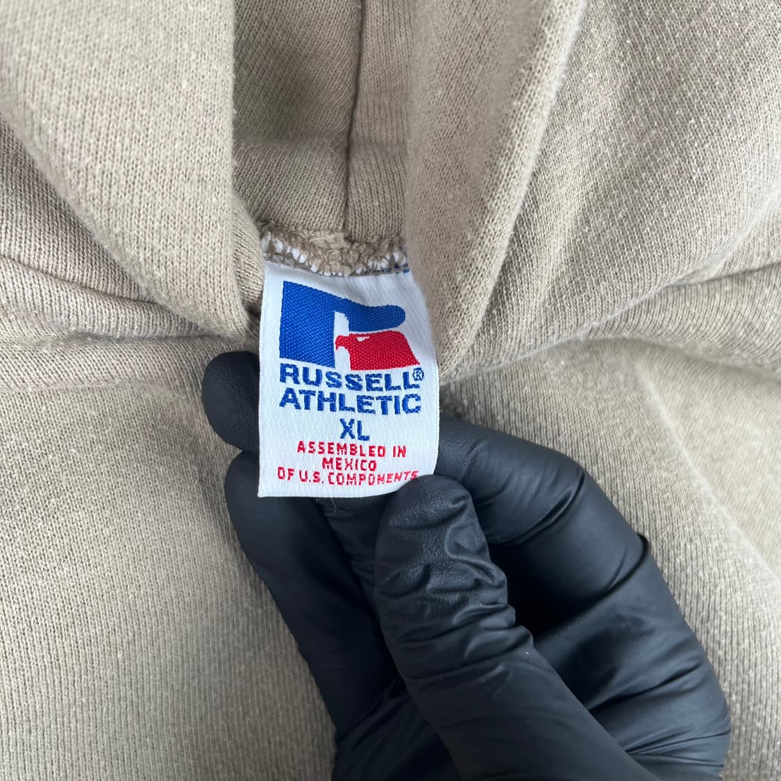 빈티지 러셀 애슬레틱 후드 탄 상품이미지4