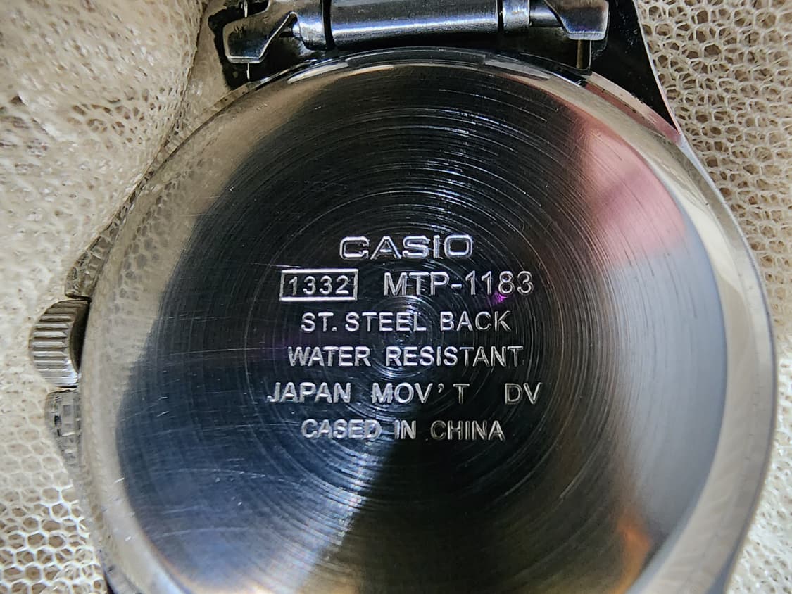 카시오 메탈 청판 쿼츠 시계 상품이미지5