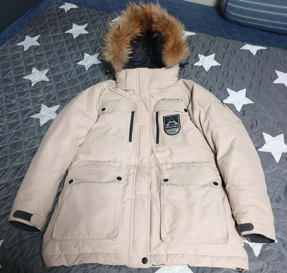 디스커버리 밀포드 라쿤퍼 구스다운 혜비 패딩 베이지 (95) 상품이미지1