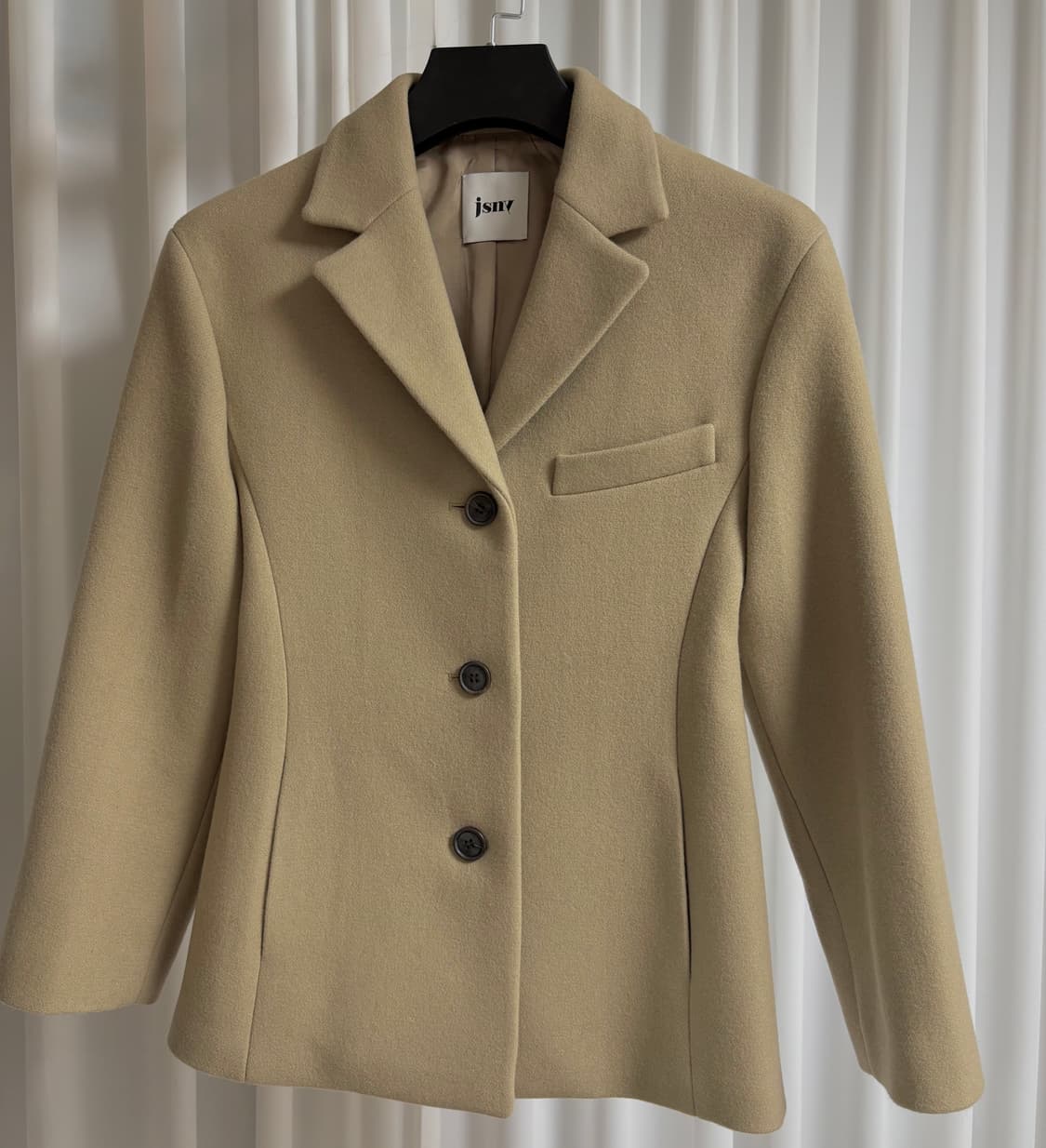 JSNY 아워글래스 울 블레이저 베이지 상품이미지1