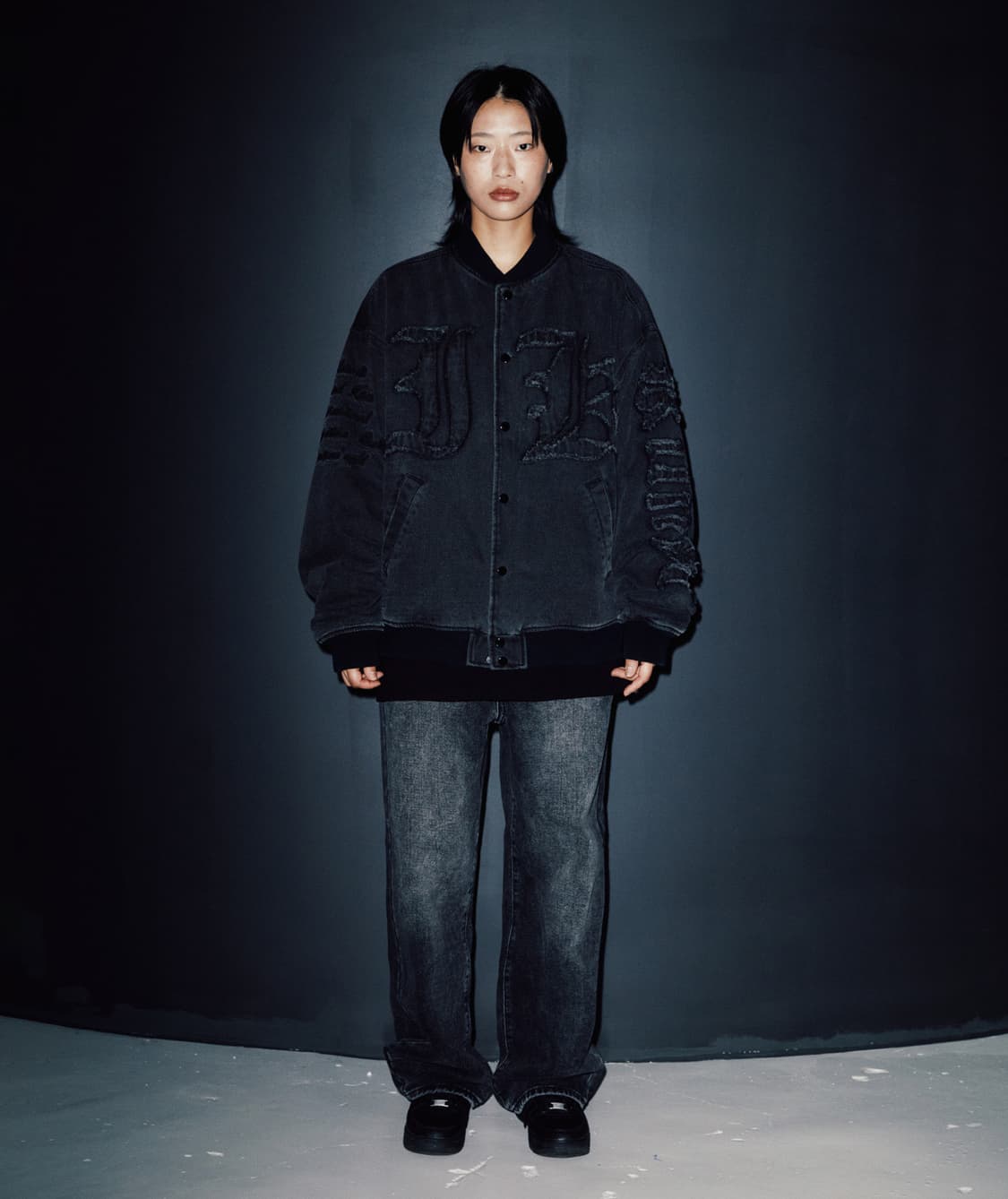 이스트쿤스트 데님 바시티 자켓 블랙 S 상품이미지3