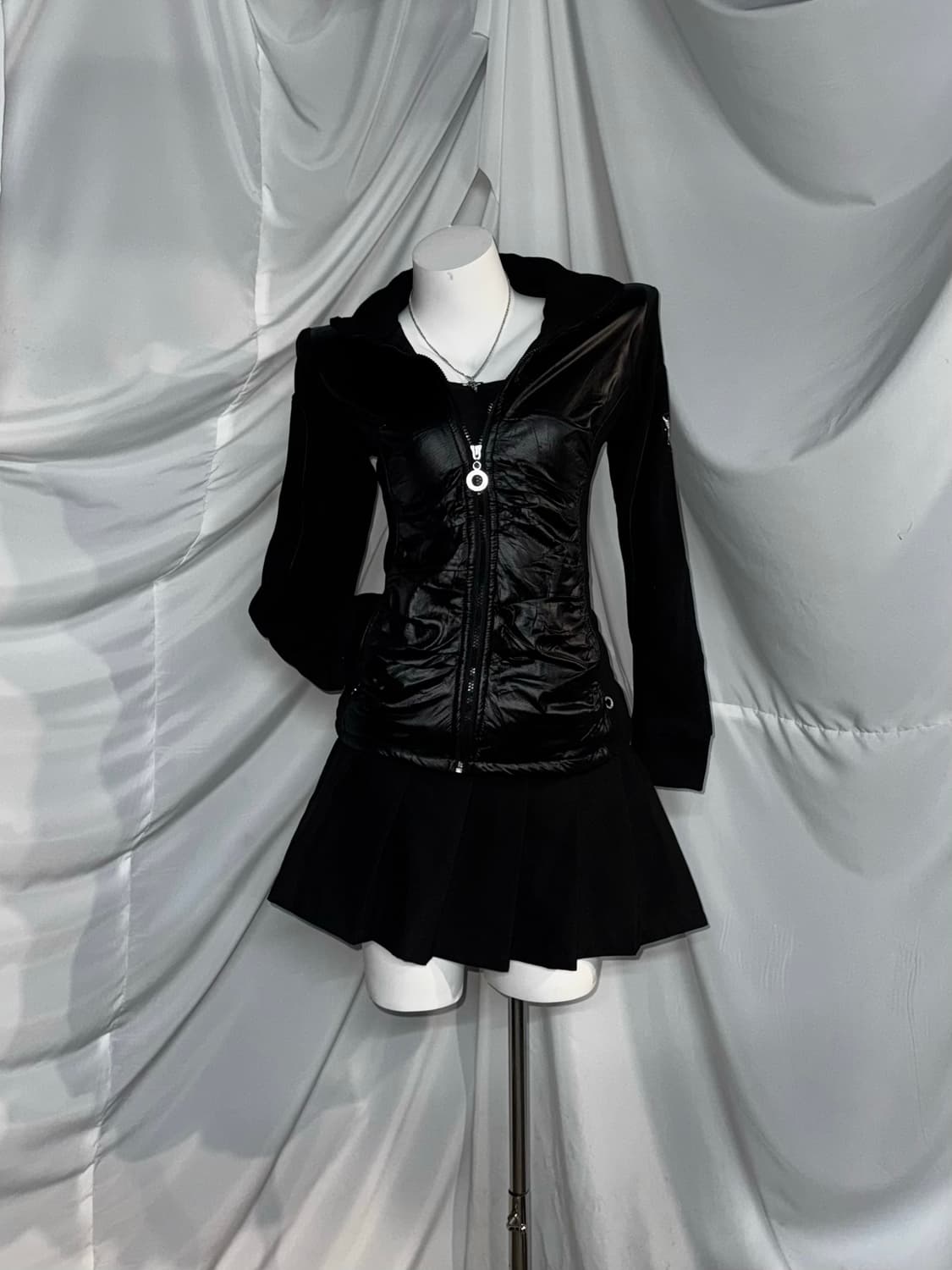 블랙 데일리 펑크 힙 딱붙 코디세트 상품이미지7