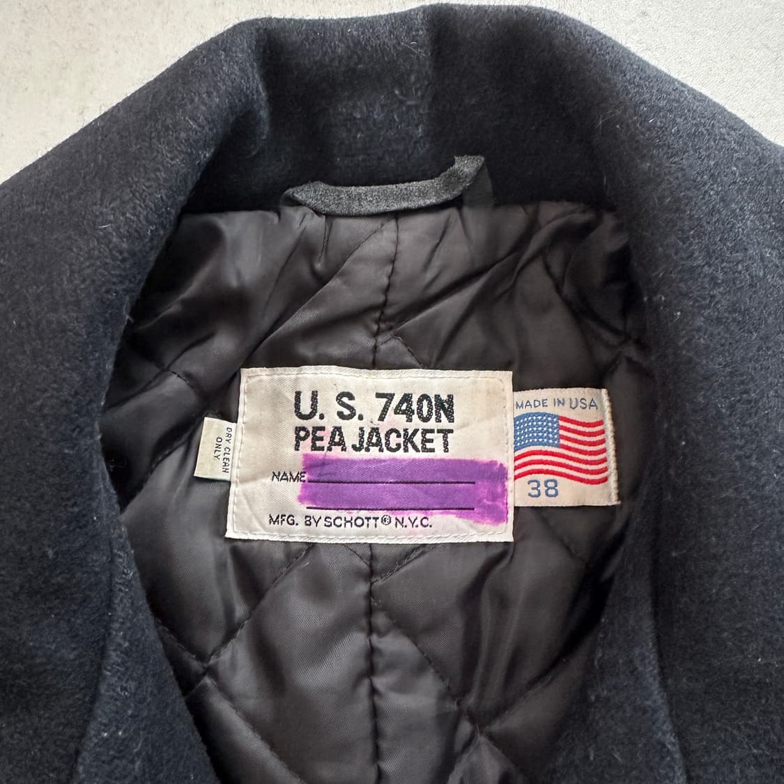 90s 쇼트 Schott 740N 피코트 (사이즈 38) 상품이미지5