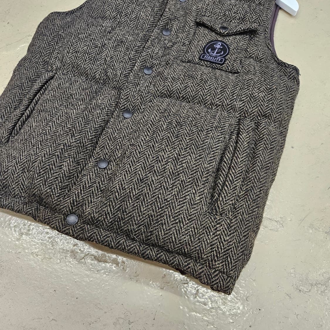 Fidelity harris tweed 피델리티 해리스트위드 양면조끼 S 상품이미지3