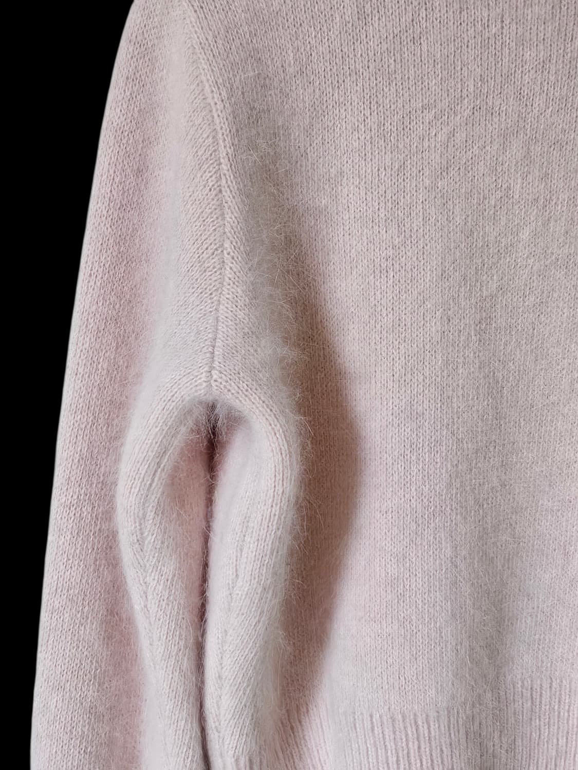 앙고라 라이트 핑크 보석 단추 여성 가디건 S 상품이미지10