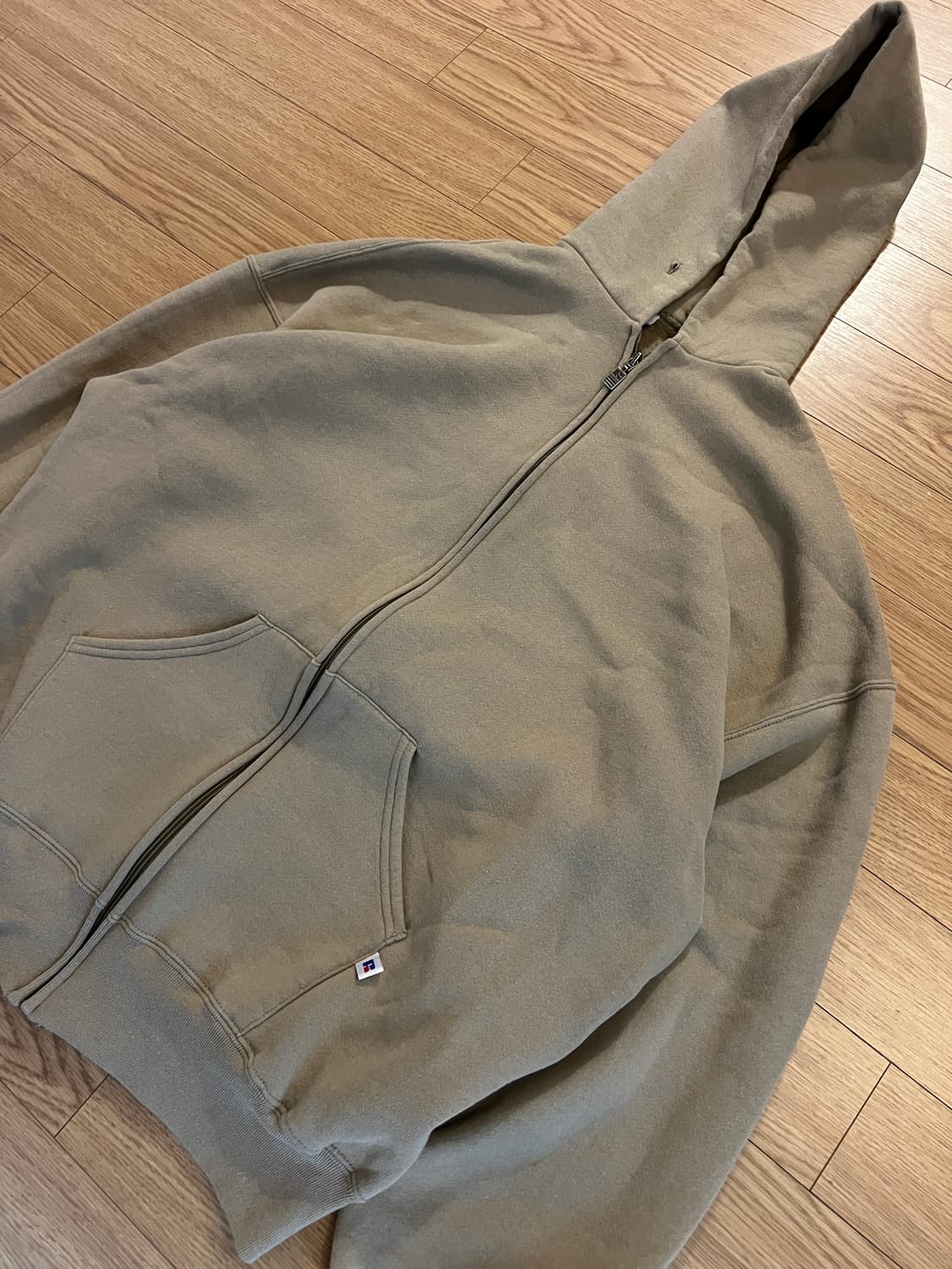 러셀 빈티지 후드집업 탄 XXL (우주매물) 상품이미지3