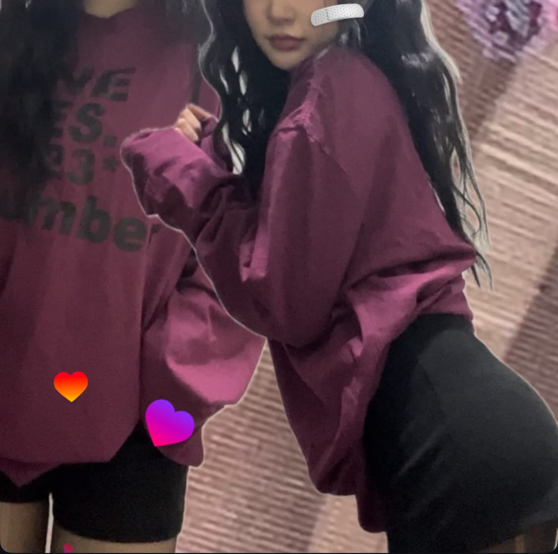 더콜디스트모먼트 롱슬리브 L 마젠타컬러 상품이미지3