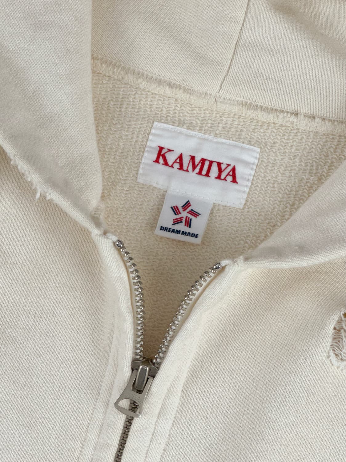 카미야 로즈 집업 후드 베이지 상품이미지3