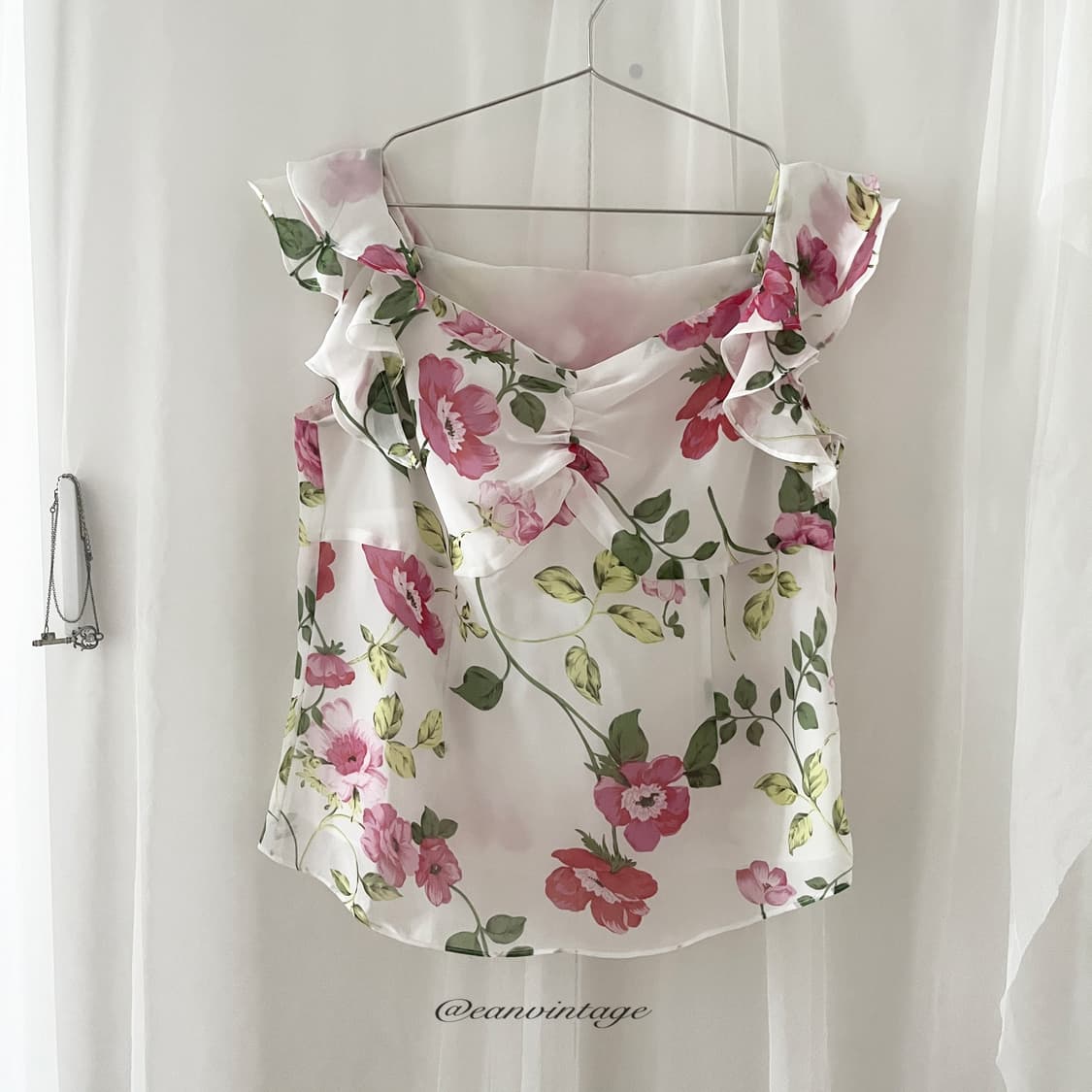 flower pattern shirring blouse 상품이미지1
