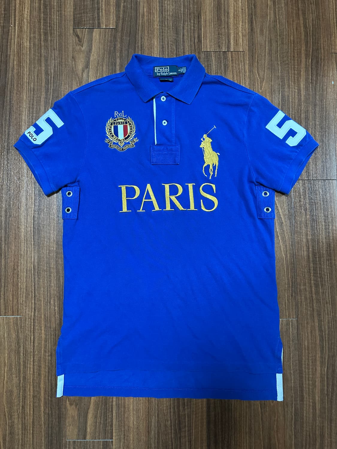 (S) 폴로 빅포니 파리 반팔 카라티셔츠 블루 상품이미지1