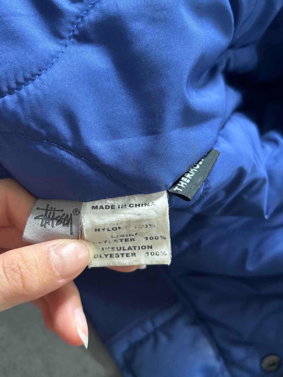 Stussy 스투시 00s 블루 스컬로고 새틴 바시티 자켓 상품이미지8