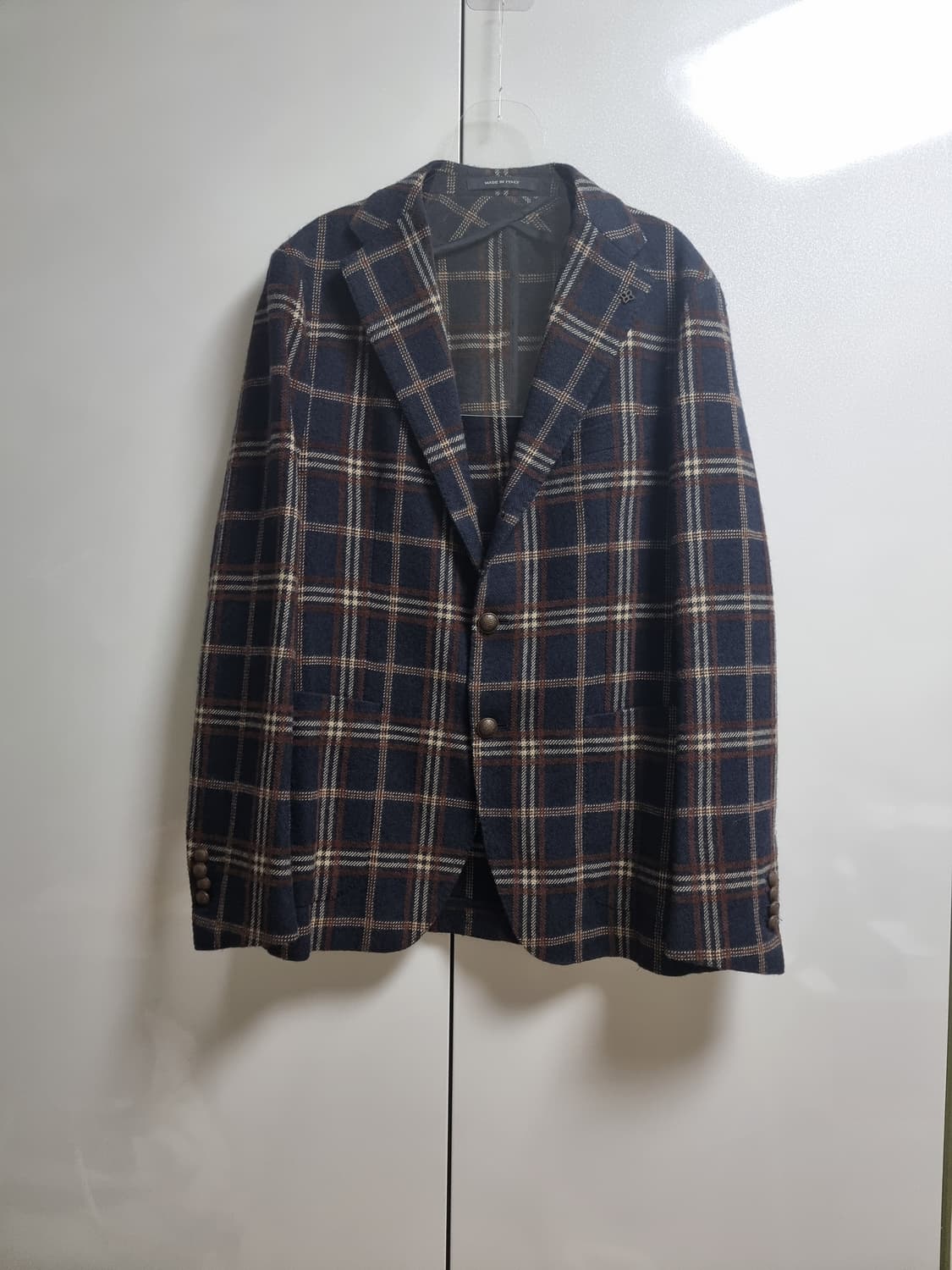 이탈리아 명품 딸리아또레 체크 블레이저 자켓 마이 상품이미지2
