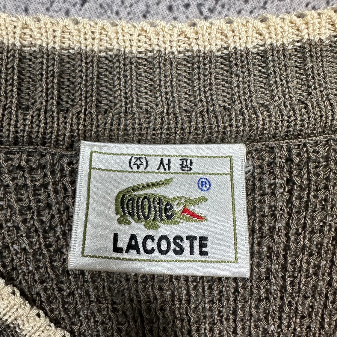 ✨ (바배) 라코스테 서광 올드스쿨 니트 반팔티  상품이미지3