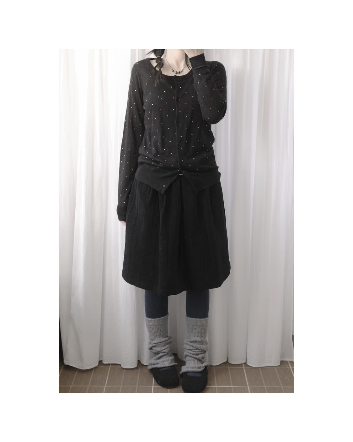 Retro girl dot cardigan 상품이미지5